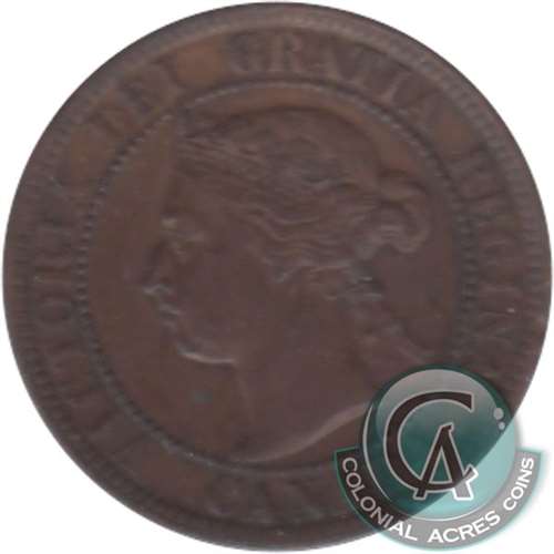 1892 Obv. 4 Canada 1-cent VF-EF (VF30)