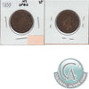 1859 DP N9 #2 Canada 1-cent Very Fine (VF20) $