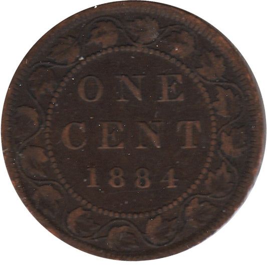 1884 Obv. 2 Canada 1-cent VG-F (VG10)