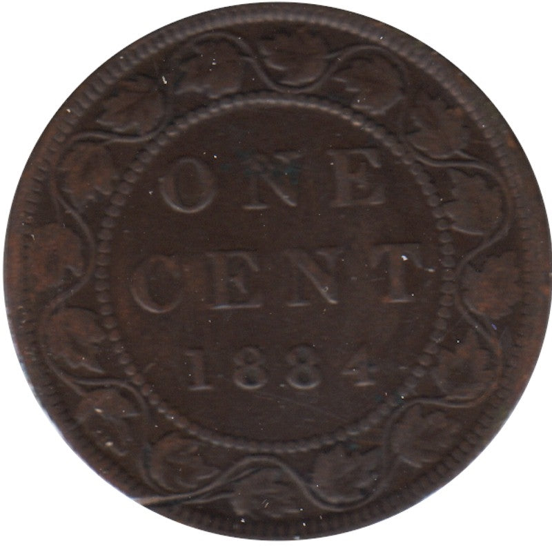 1884 Obv. 2 Canada 1-cent G-VG (G-6)