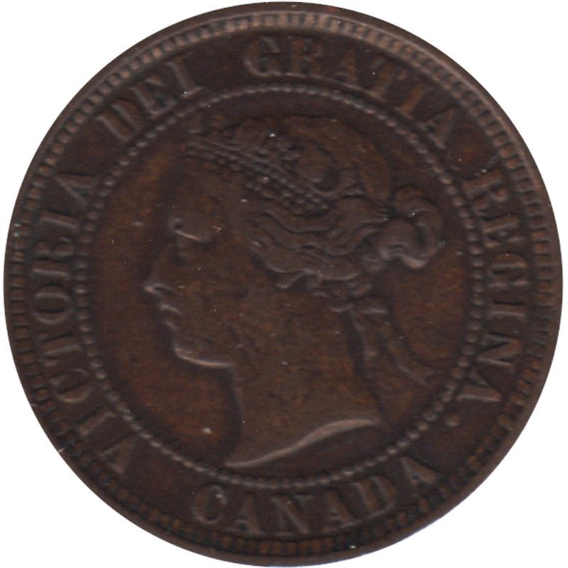 1884 Obv. 2 Canada 1-cent G-VG (G6)