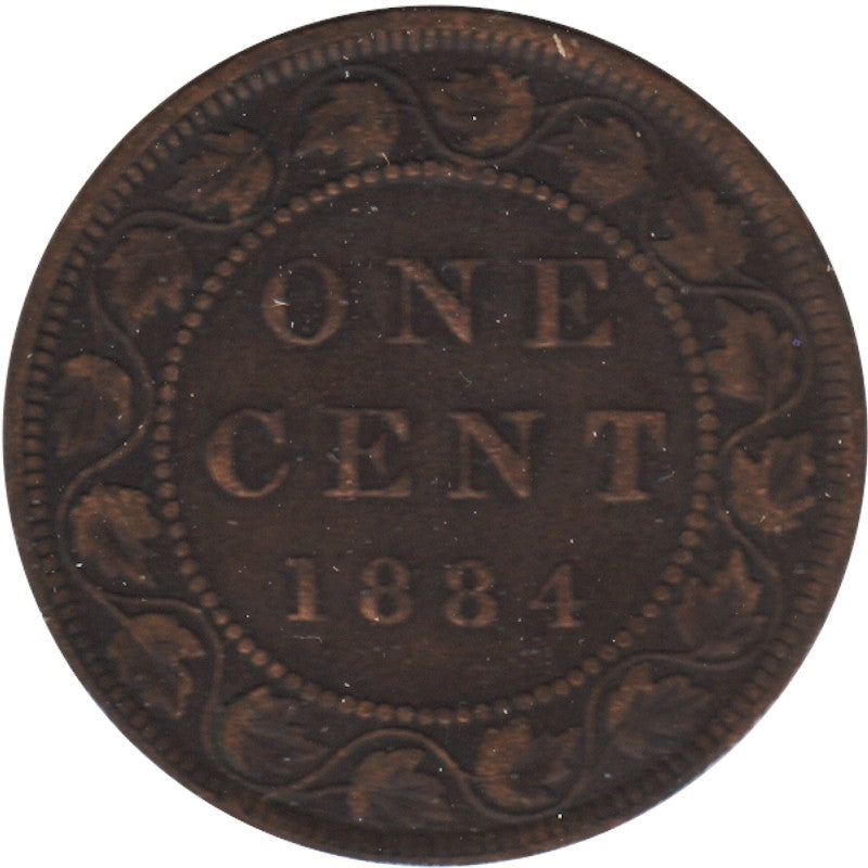 1884 Obv. 2 Canada 1-cent F-VF (F15)