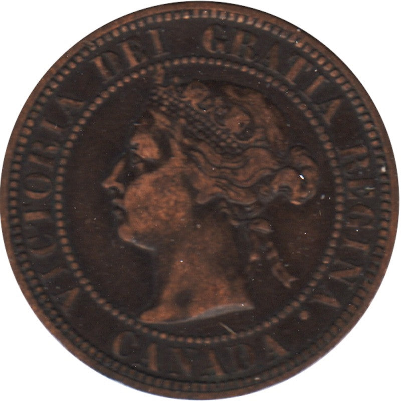 1882H Obv. 2 Canada 1-cent Very Fine (VF20)