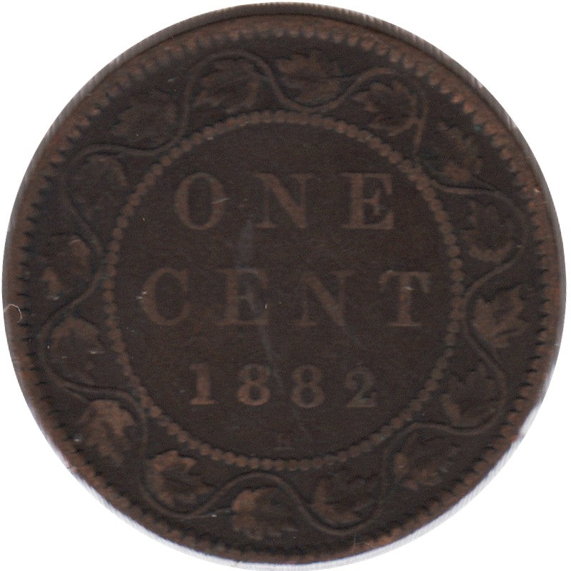 1882H Obv. 1a Canada 1-cent VG-F (VG10)