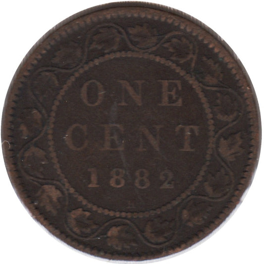1882H Obv. 1a Canada 1-cent VG-F (VG10)