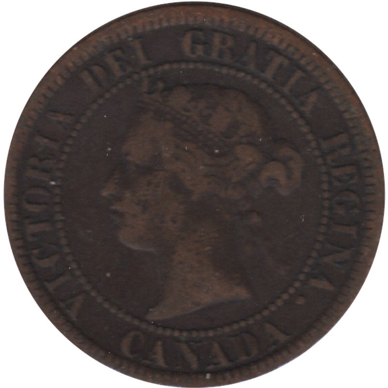 1882H Obv. 1a Canada 1-cent VG-F (VG-10)