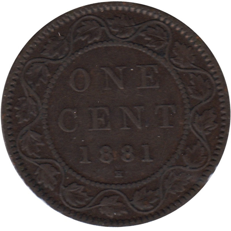 1881H Obv. 1 Canada 1-cent Fine (F12)