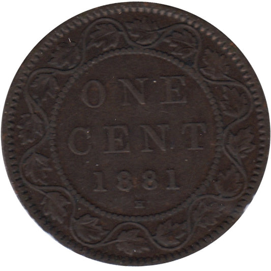 1881H Obv. 1 Canada 1-cent Fine (F12)
