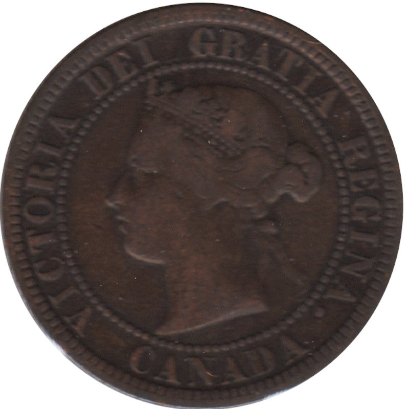 1876H Canada 1-cent VG-F (VG10)