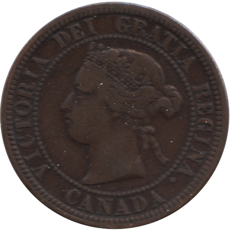 1876H Canada 1-cent Fine (F12)