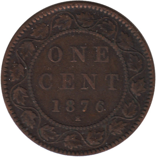 1876H Canada 1-cent F-VF (F15)