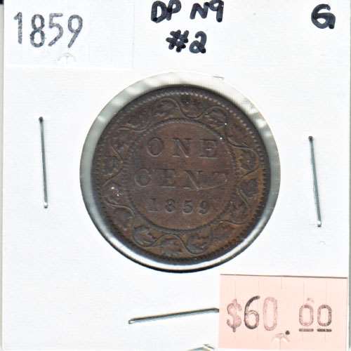 1859 DP #2 Canada 1-cent Good (G4)