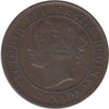 1859 Narrow 9 Canada 1-cent VF-EF (VF30)