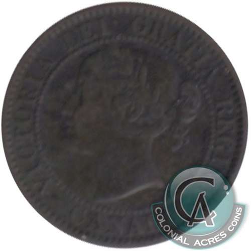 1859 Low 9 Canada 1-cent Very Fine (VF-20)