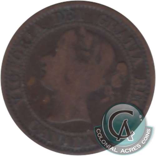 1859 Low 9 Canada 1-cent G-VG (G6)