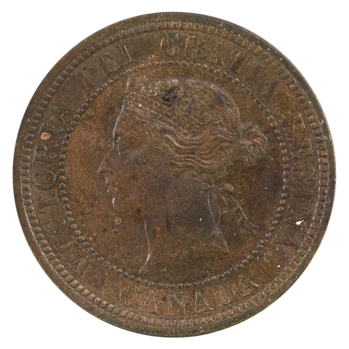 1881H Obv. 1 Canada 1-cent AU-UNC (AU55)