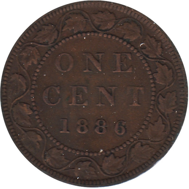 1886 Obv. 2 Canada 1-cent Very Fine (VF-20)