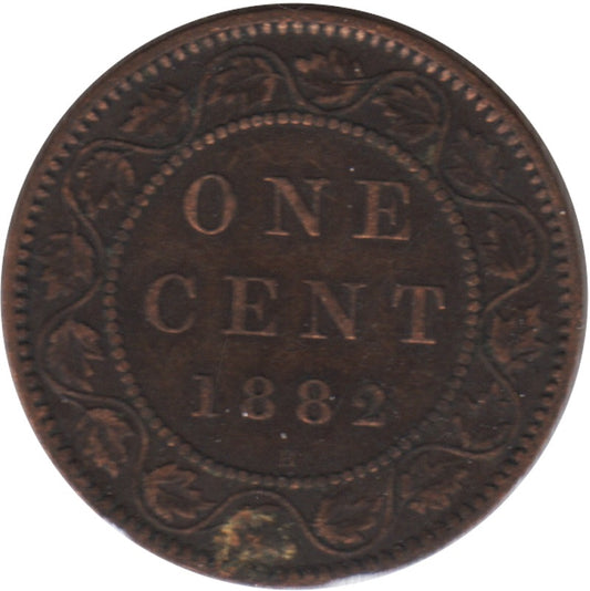 1882H Obv. 1a Canada 1-cent F-VF (F15)