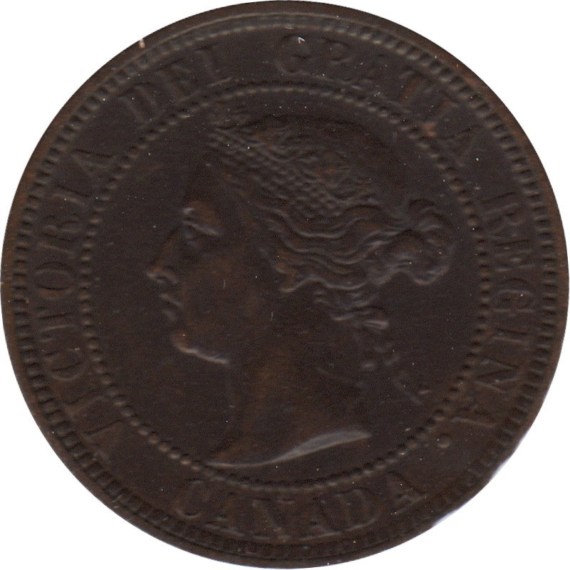 1884 Obv. 2 Canada 1-cent VF-EF (VF30)