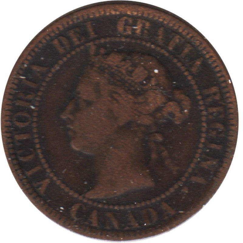 1886 Obv. 2 Canada 1-cent VG-F (VG10)