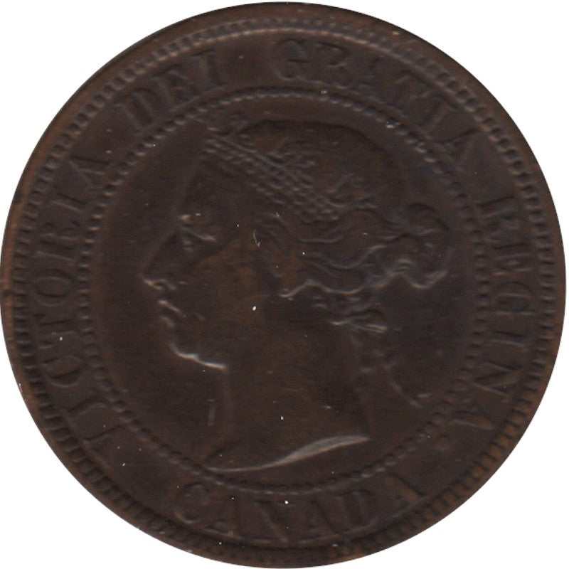 1887 Canada 1-cent F-VF (F15)