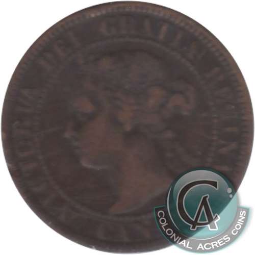 1891 SDSL Obv. 3 Canada 1-cent VG-F (VG-10) $