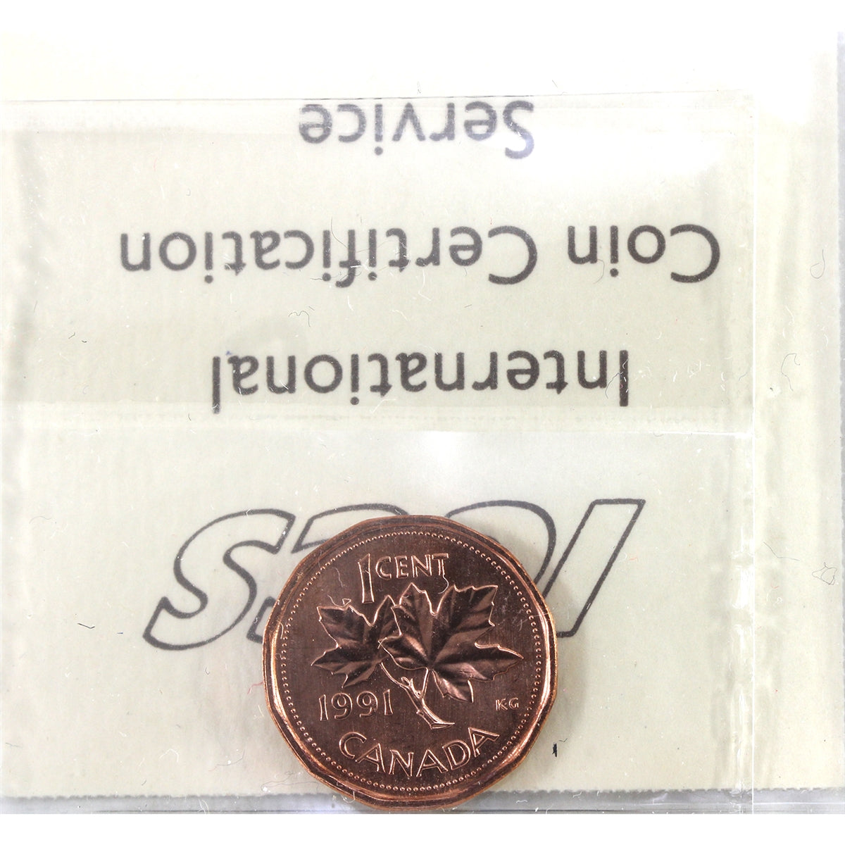 1991 Canada 1-cent ICCS Certified MS-64 Red
