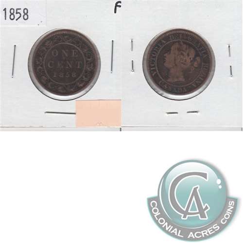 1858 Canada 1-cent Fine (F12) $