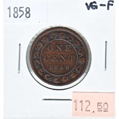 1858 Canada 1-cent VG-F (VG10) $