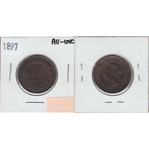 1897 Canada 1-cent AU-UNC (AU55)