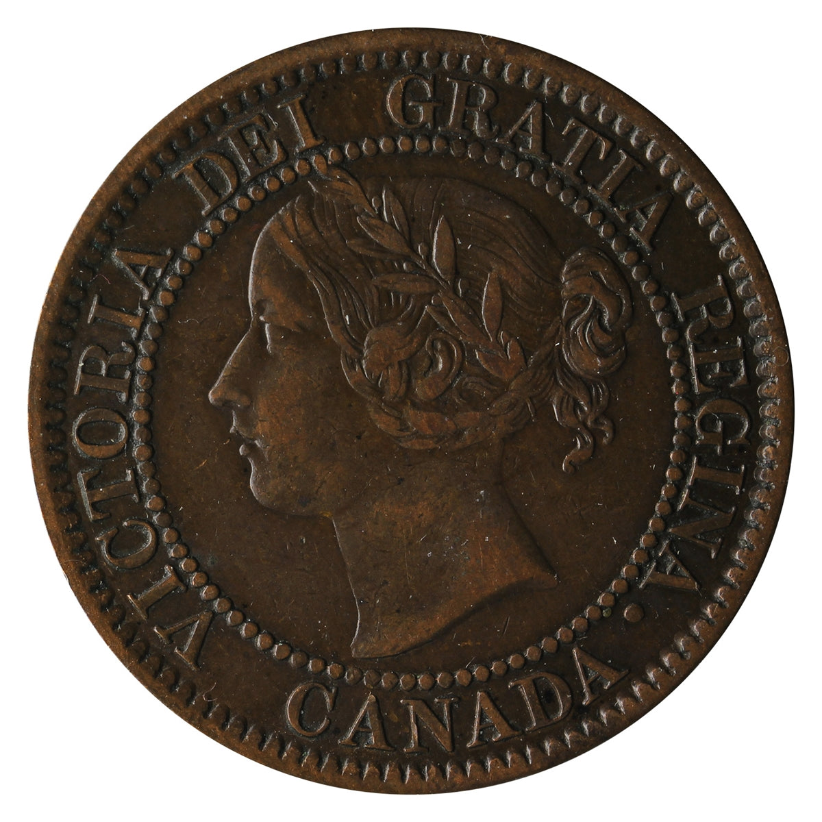 1859 Wide 9/8 Canada 1-cent Extra Fine (EF40) $