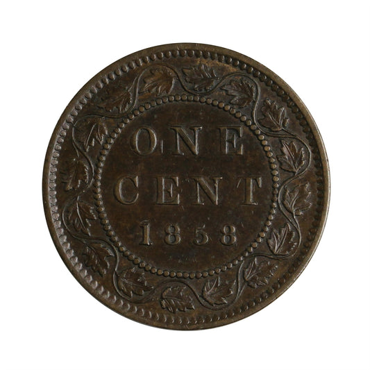 1858 Canada 1-cent Extra Fine (EF40) $