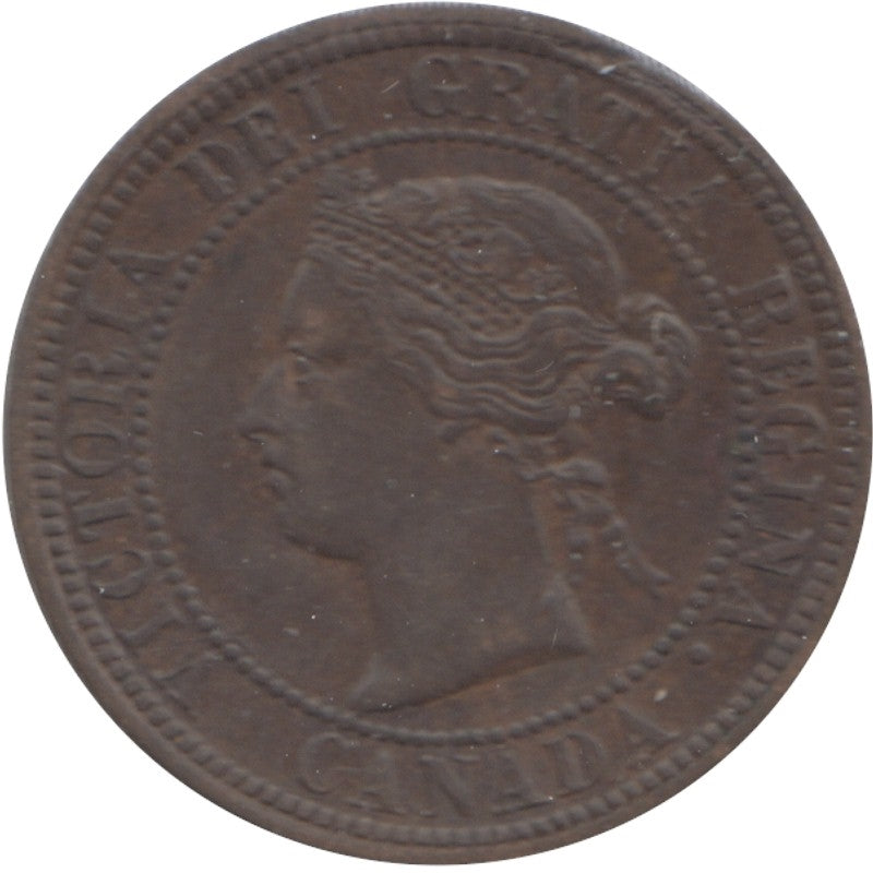 1876H Canada 1-cent Extra Fine (EF40)