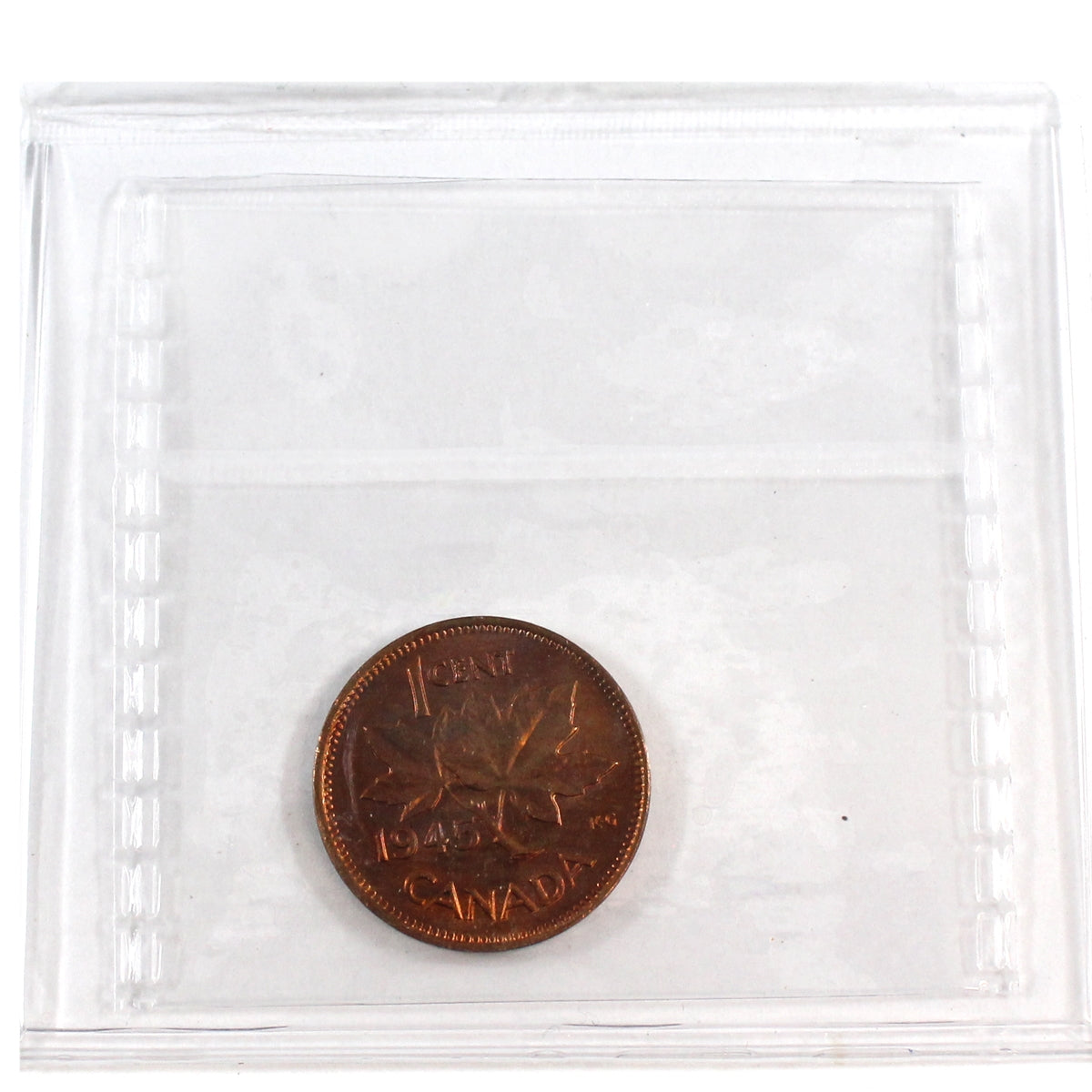 1945 Canada 1-cent ICCS Certified MS-63 Red