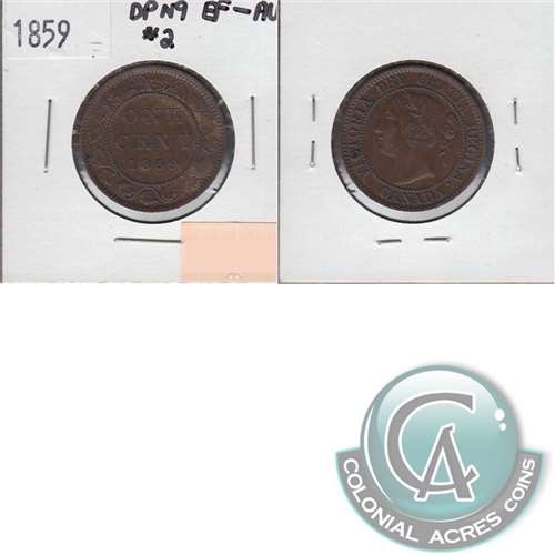 1859 DP N9 #2 Canada 1-cent EF-AU (EF45) $
