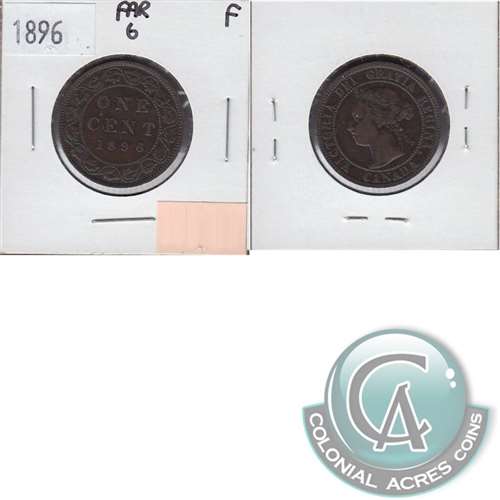 1896 Far 6 Canada 1-cent Fine (F12)