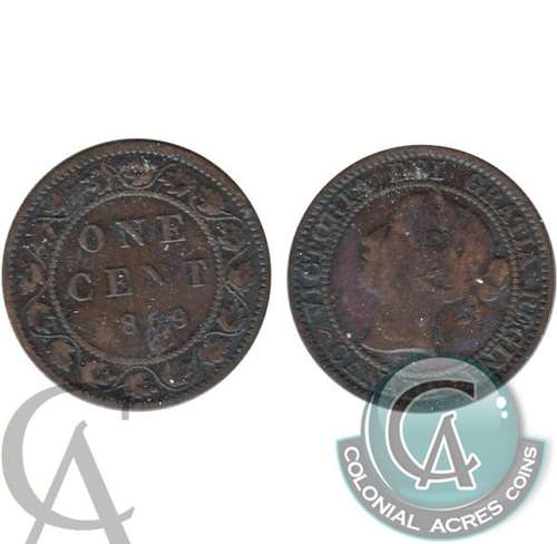 1859 DP #1 Canada 1-cent VG-F (VG10) $