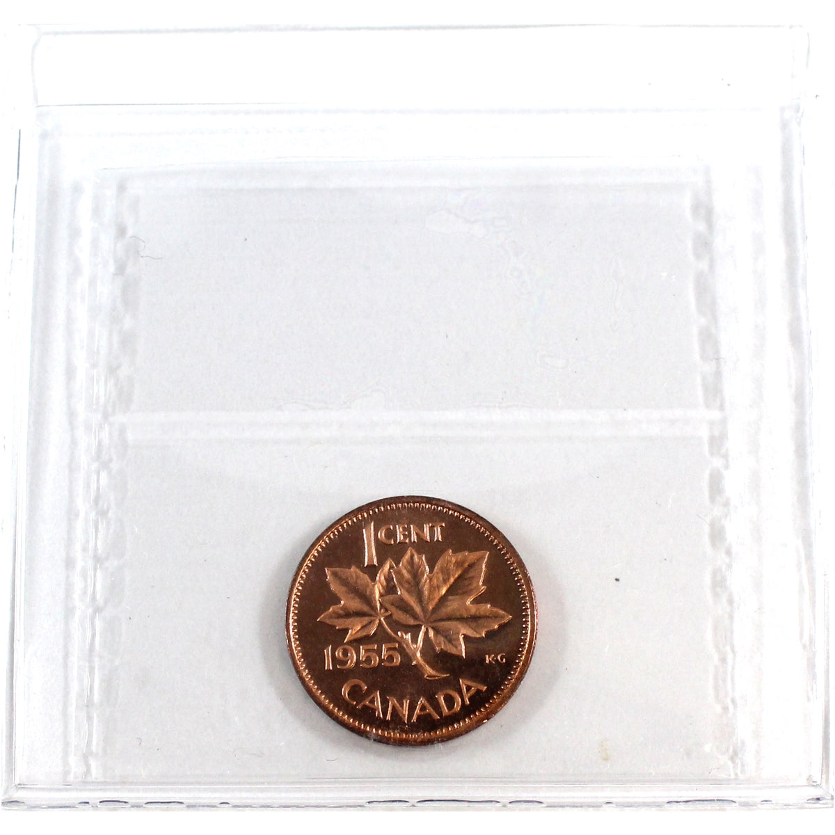 1955 SF Canada 1-cent ICCS Certified PL66 Red Cameo