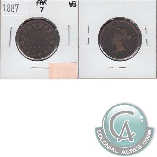 1887 Far 7 Canada 1-cent Very Good (VG8)