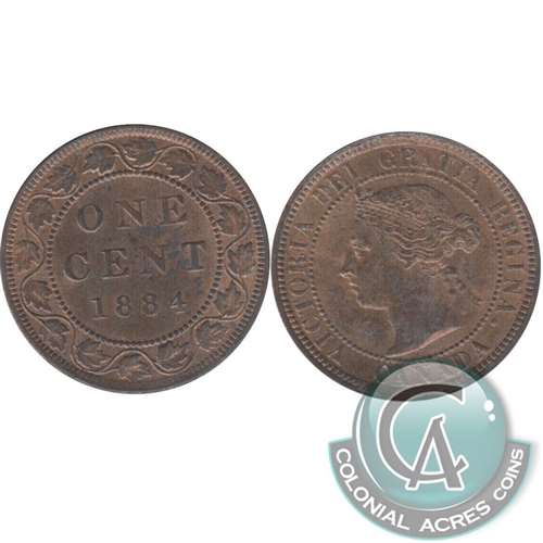 1884 Obv. 2 Canada 1-cent UNC+ (MS62) $