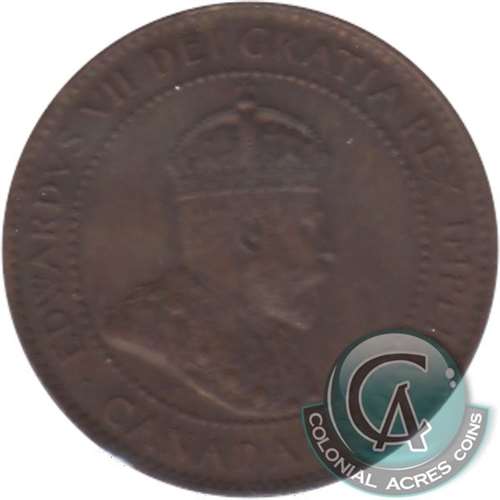 1907 Canada 1-cent Extra Fine (EF-40)