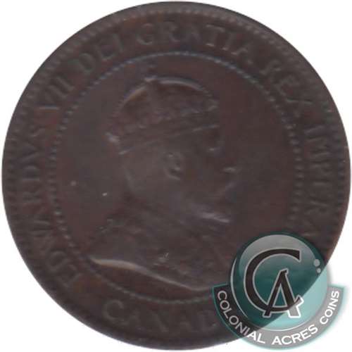 1907H Canada 1-cent EF-AU (EF45)