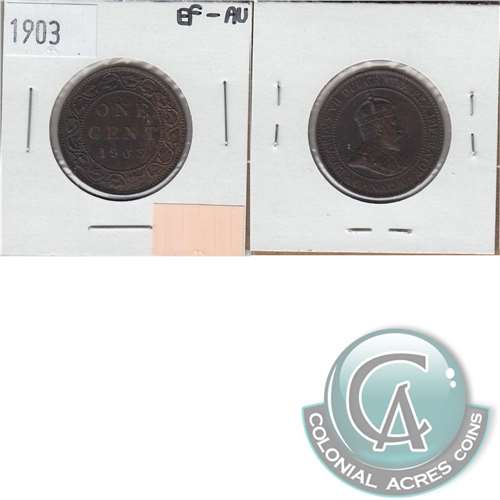 1903 Canada 1-cent EF-AU (EF45)