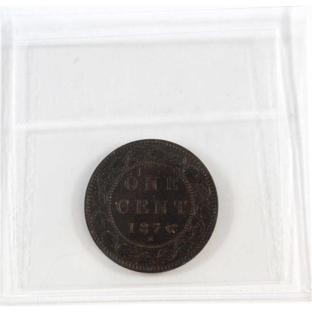 1876H Canada 1-cent ICCS Certified EF-45