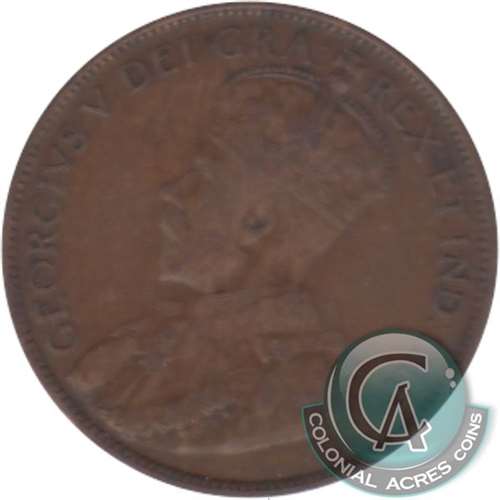 1920 Large Canada 1-cent F-VF (F15)
