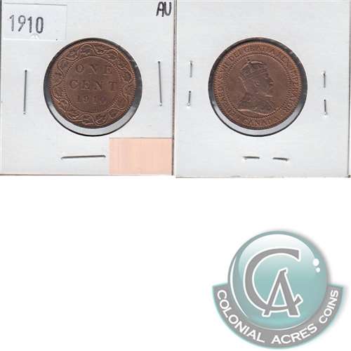 1910 Canada 1-cent Almost Uncirculated (AU50)