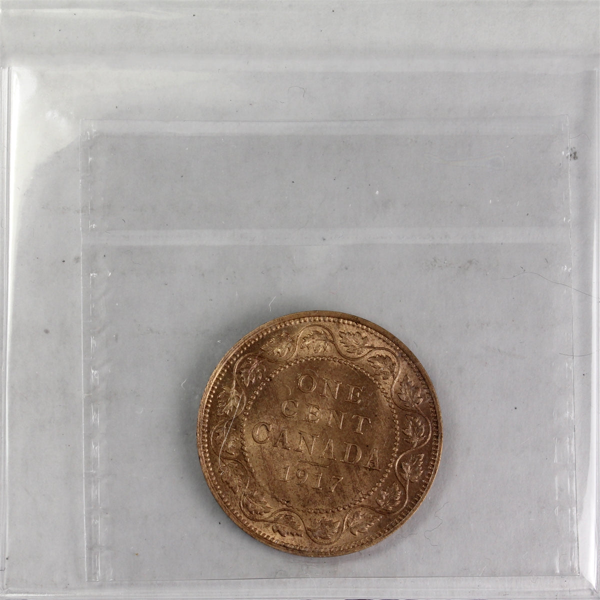 1917 Canada 1-cent ICCS Certified MS-63 Red