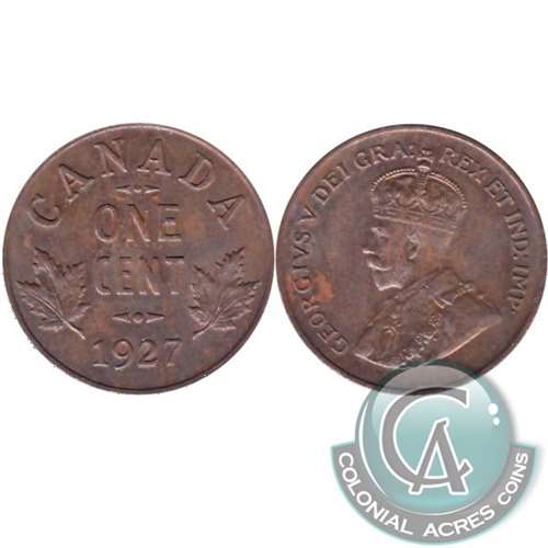 1927 Canada 1-cent AU-UNC (AU55)