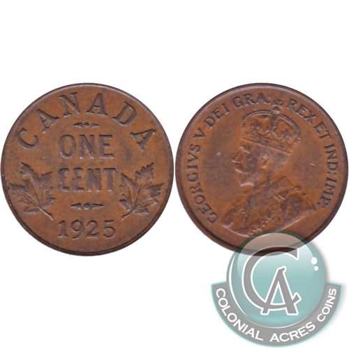 1925 Canada 1-cent EF-AU (EF-45) $