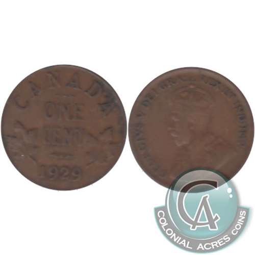 1929 Canada 1-cent Fine (F-12)